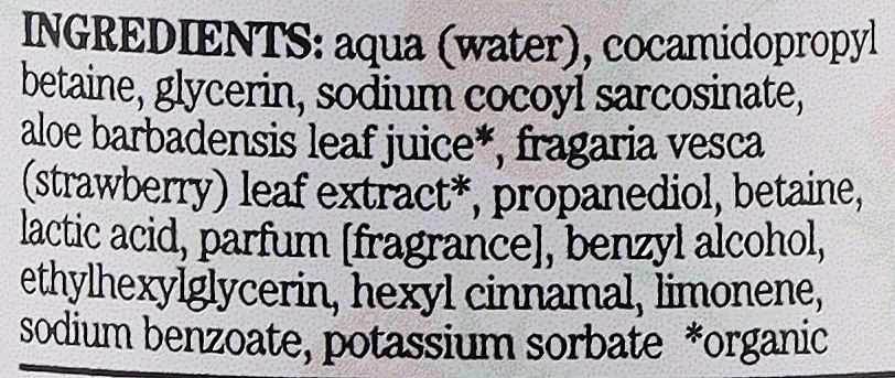 szampon-żel pod prysznic aloes ingredients