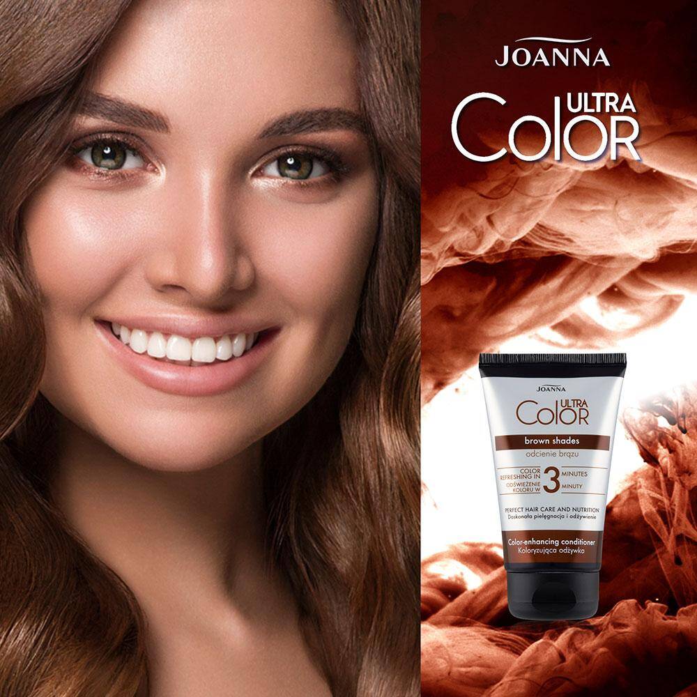 joanna ultra color brown odżywka do włosów koloryzująca