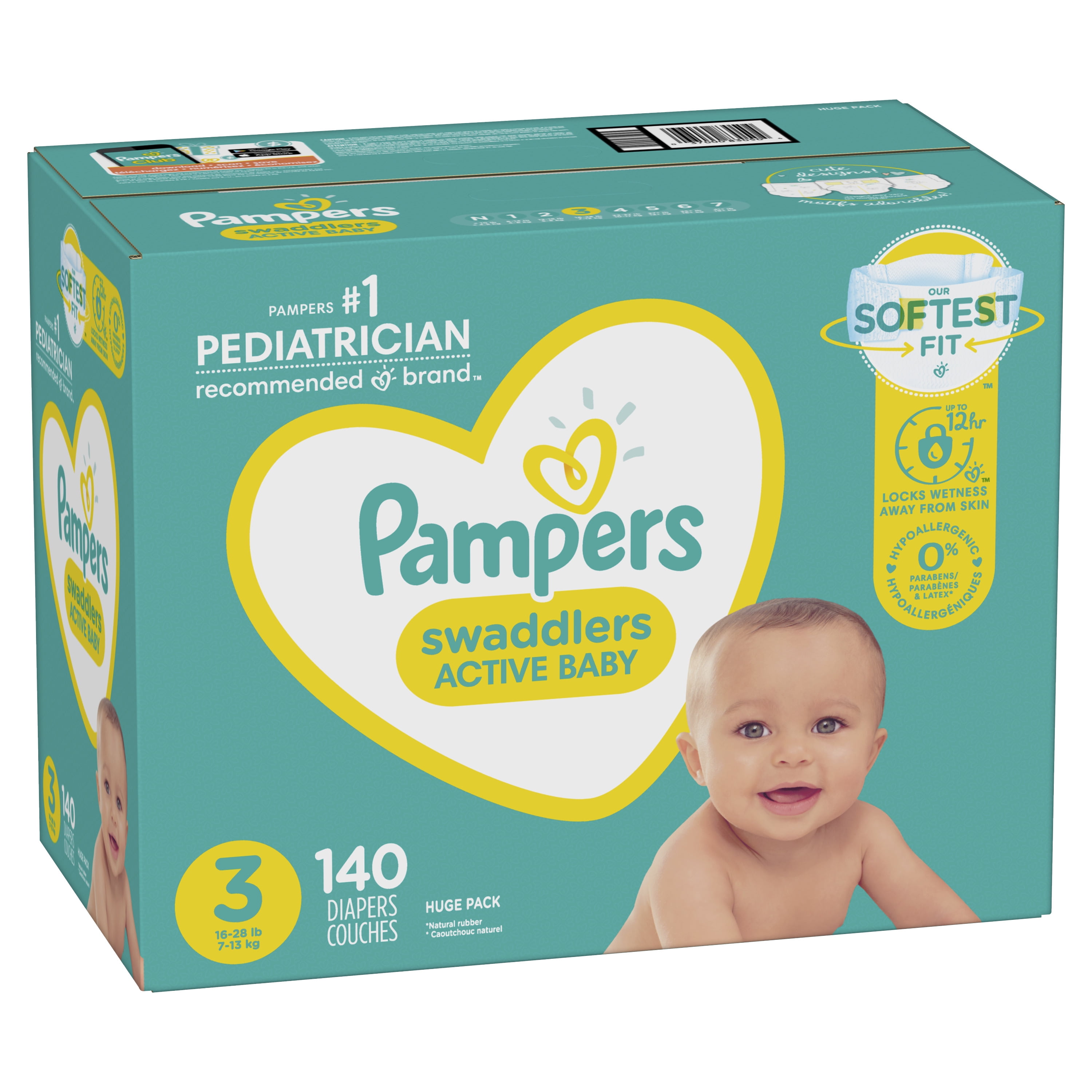 pampers active baby-dry 3 208szt