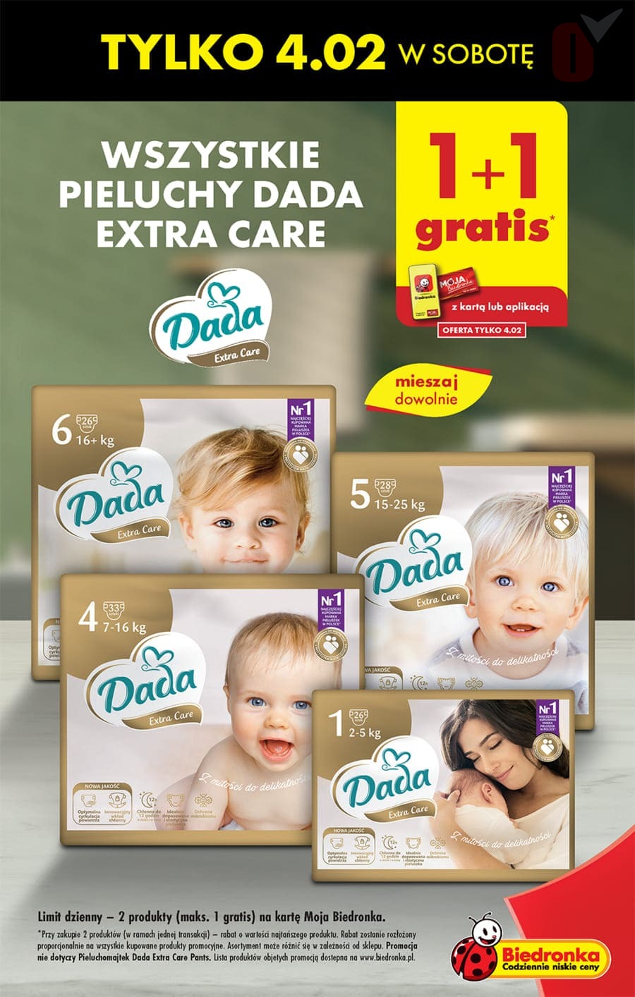 biedroka pieluchy promocja przy zakupie mleka