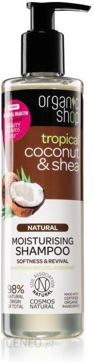 szampon nawilżający do włosów organiczny kokos i masło shea
