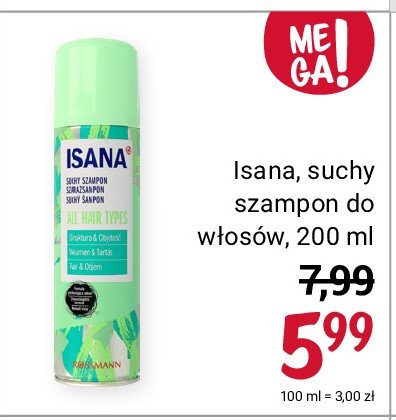 isana suchy szampon all hair types struktura i objętość