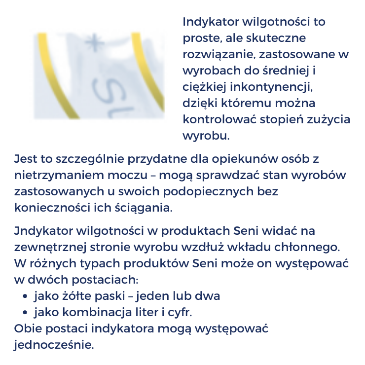 indykator przy pieluchomajtki