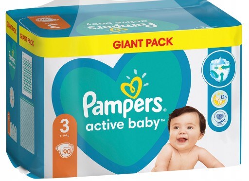 pampers active baby dry 3 90 szt