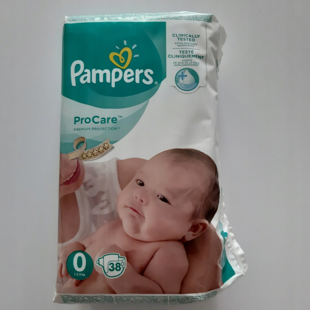 pampers procare rozmiar 0 38 pieluch