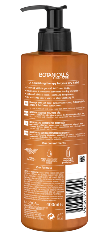 botanicals argan and safflower szampon