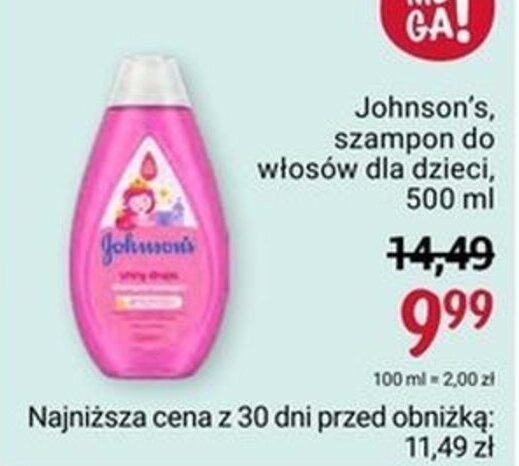 szampon johnsons baby w rossmannie promocja