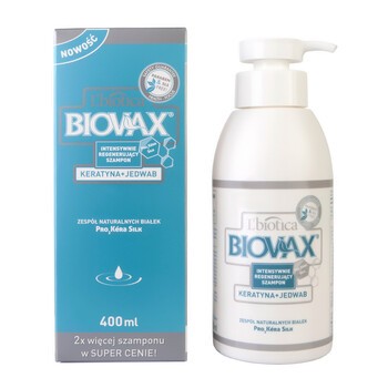 biovax keratyna jedwab intensywnie regenerujący szampon 400 ml