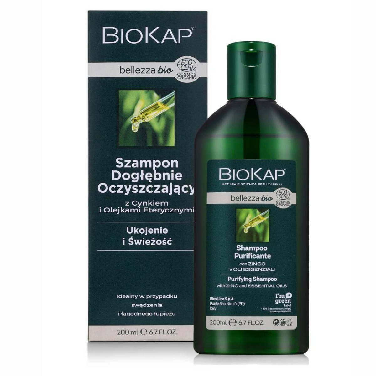 biokap bellezza szampon do włosów tłustych 200ml