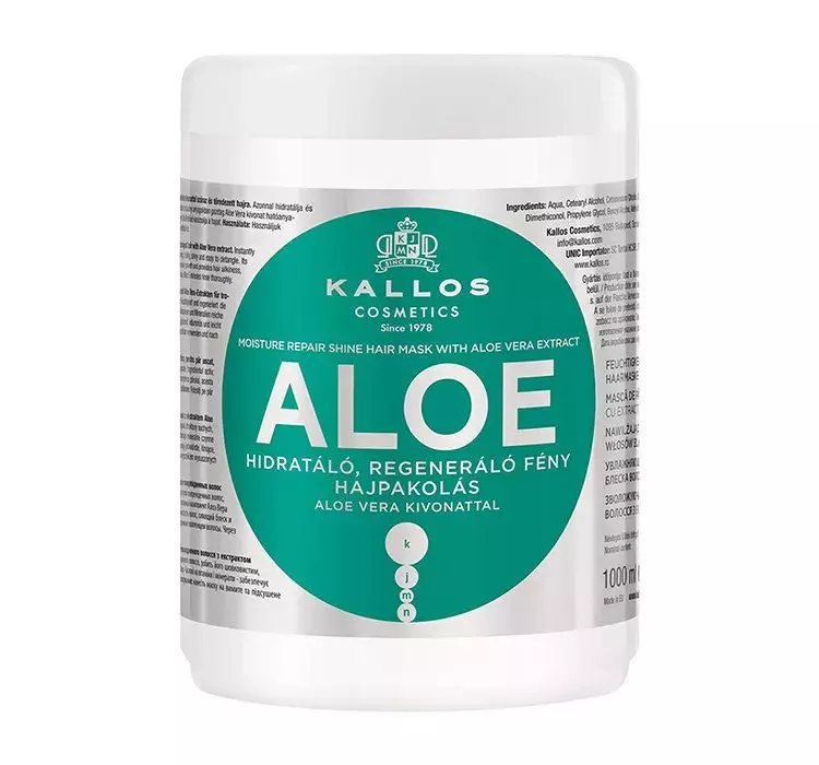 kallos aloe vera silnie nawilżający szampon do włosów