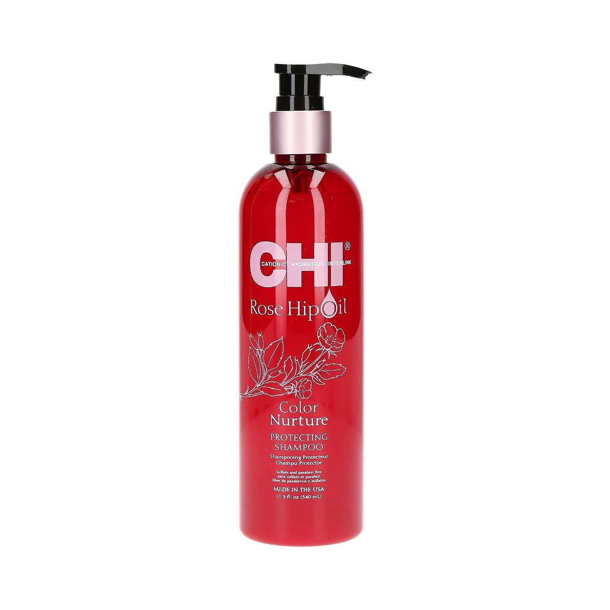 chi rose hip oil szampon do włosów farbowanych 340 ml