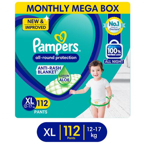 pampers diaper pants extra large 12 kg plus 48 pieces