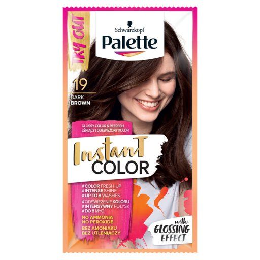 szampon koloryzujący instant color palette ciemny brąz