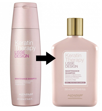 alfaparf lisse design keratin maintenance szampon 250ml odżywka 250ml