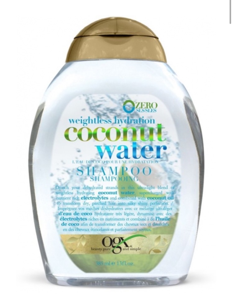ogx szampon do włosów z wodą kokosową