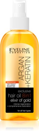 eveline cosmetics argan keratin olejek do włosów 8 w 1