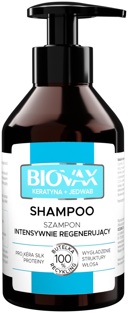 biovax szampon regenerujący keratyna jedwab 400ml