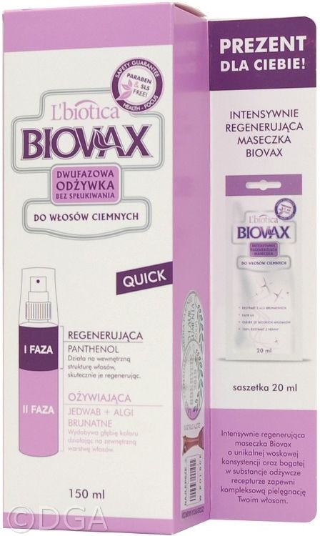 odżywka biovax do włosów ciemnych