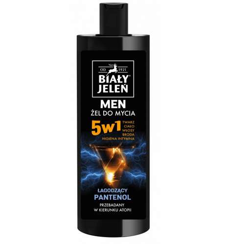 biały jeleń żel&szampon 2w1 z łopianem for men