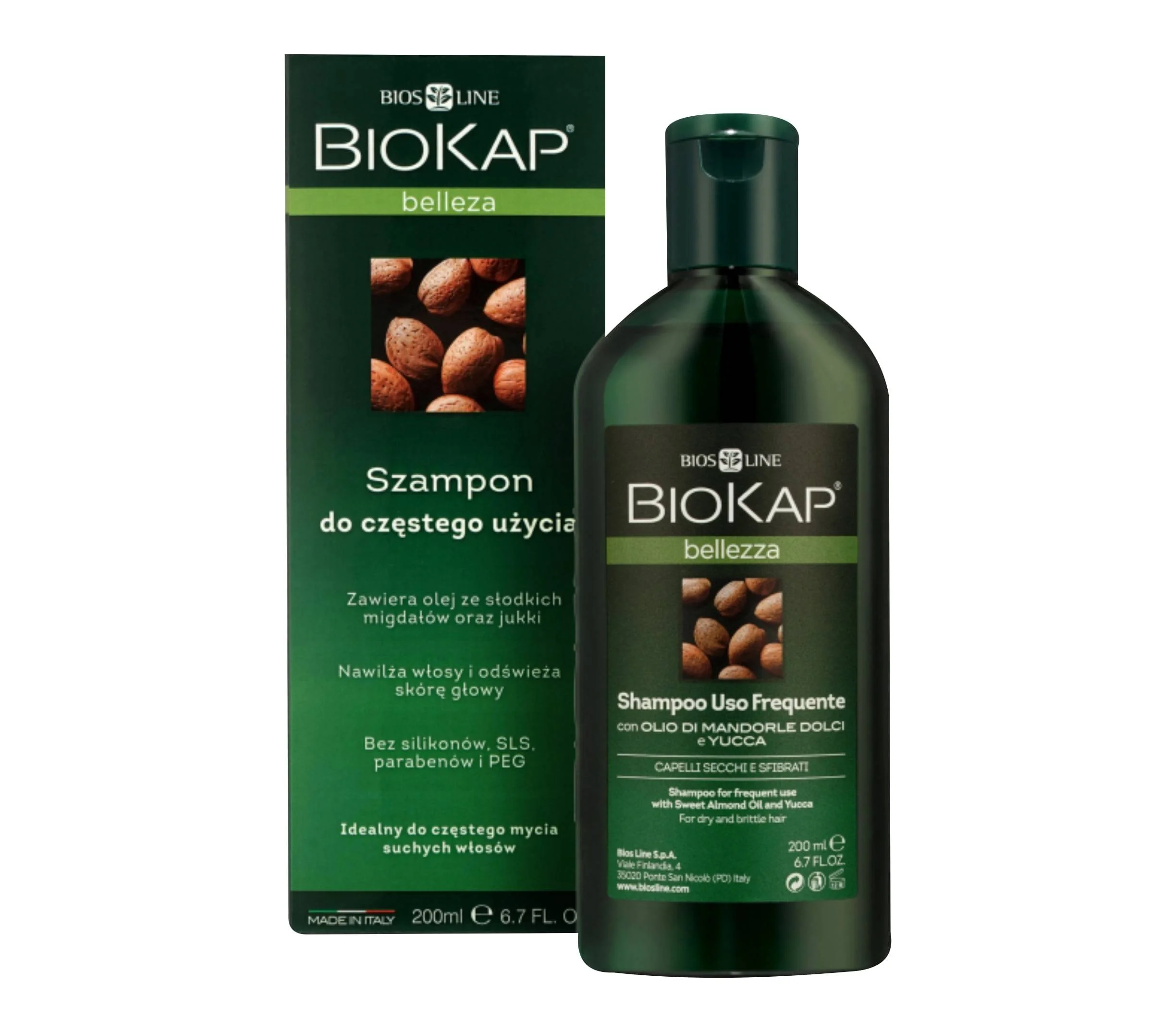 biokap bellezza szampon do włosów tłustych 200ml