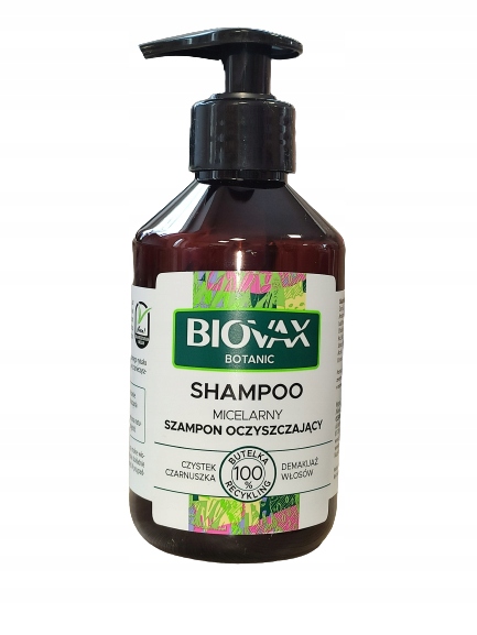 biovax botanic szampon micelarny czystek i czarnuszka