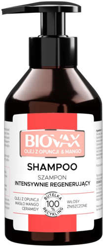 biovax opuntia oil & mango szampon intensywnie regenerujący