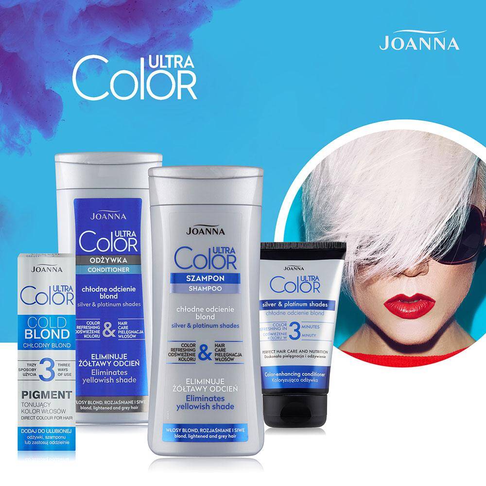 niebieski szampon joanna ultra color efekty