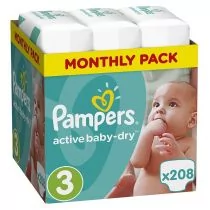 pampers active baby pieluchy rozmiar 3 mounth pack