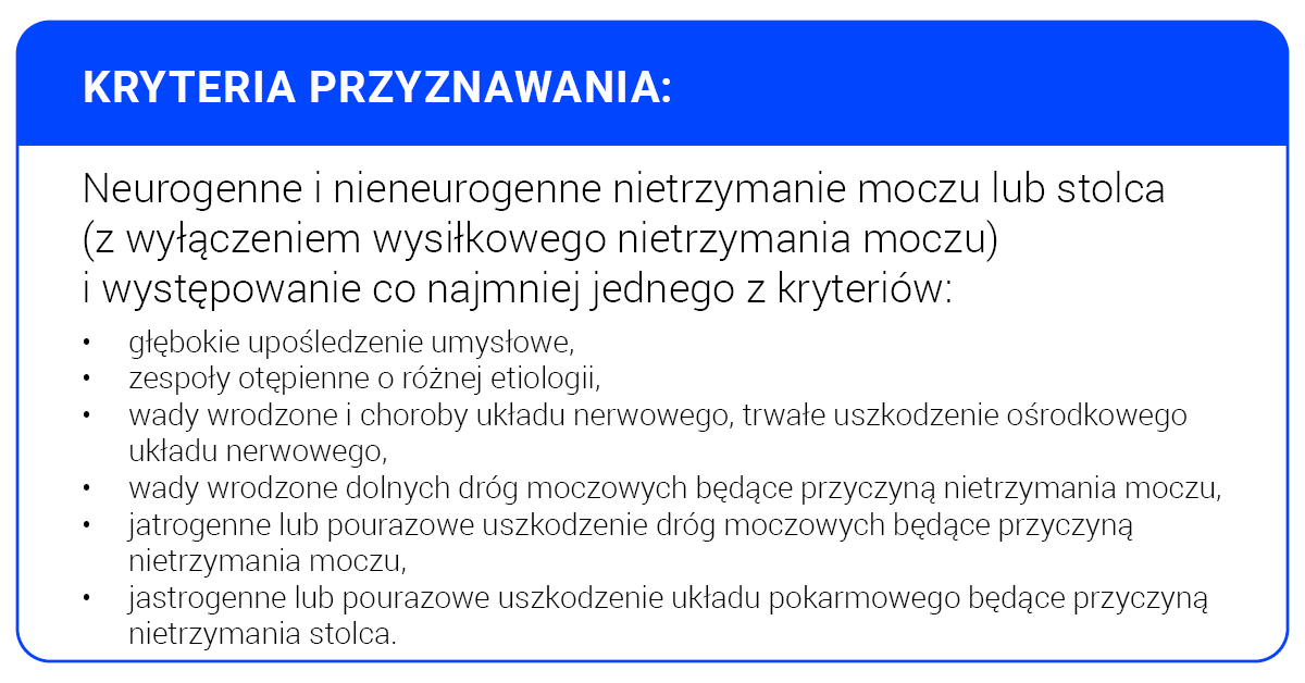 pieluchomajtki uprawnienie 47 dn dopłata nfz