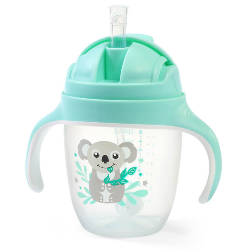 BabyOno 1464/01 Kubek niekapek z obciążaną słomką 240ml