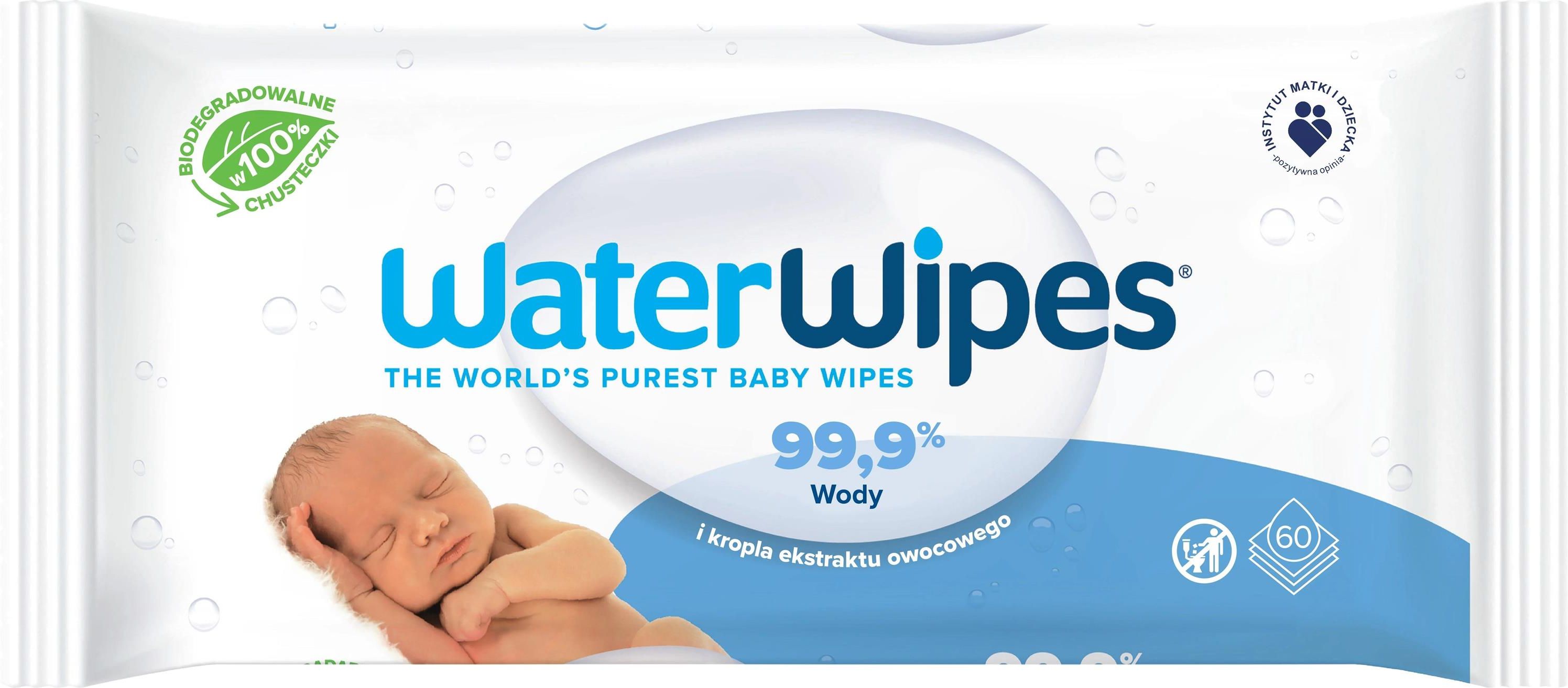 chusteczki dla dzieci nawilżane wodą waterwipes