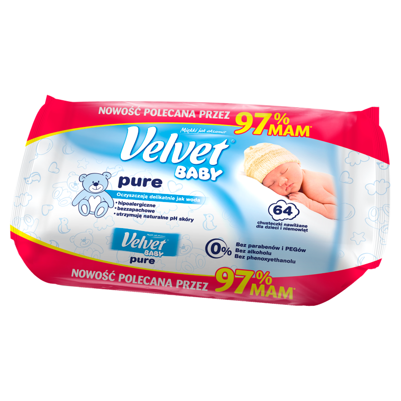 chusteczki nawilżane velvet baby pure