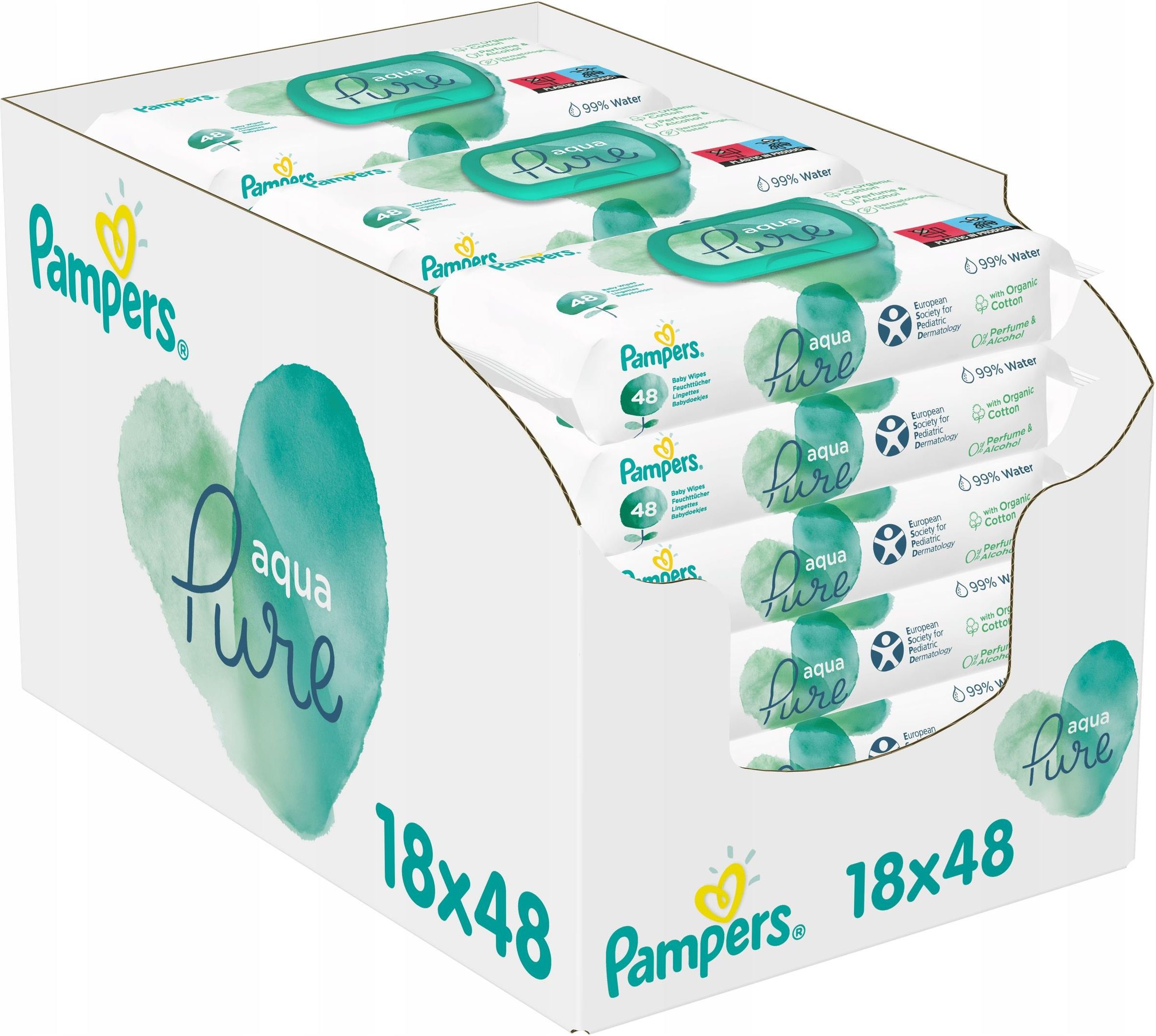 chusteczki pampers aqua pure ceneo