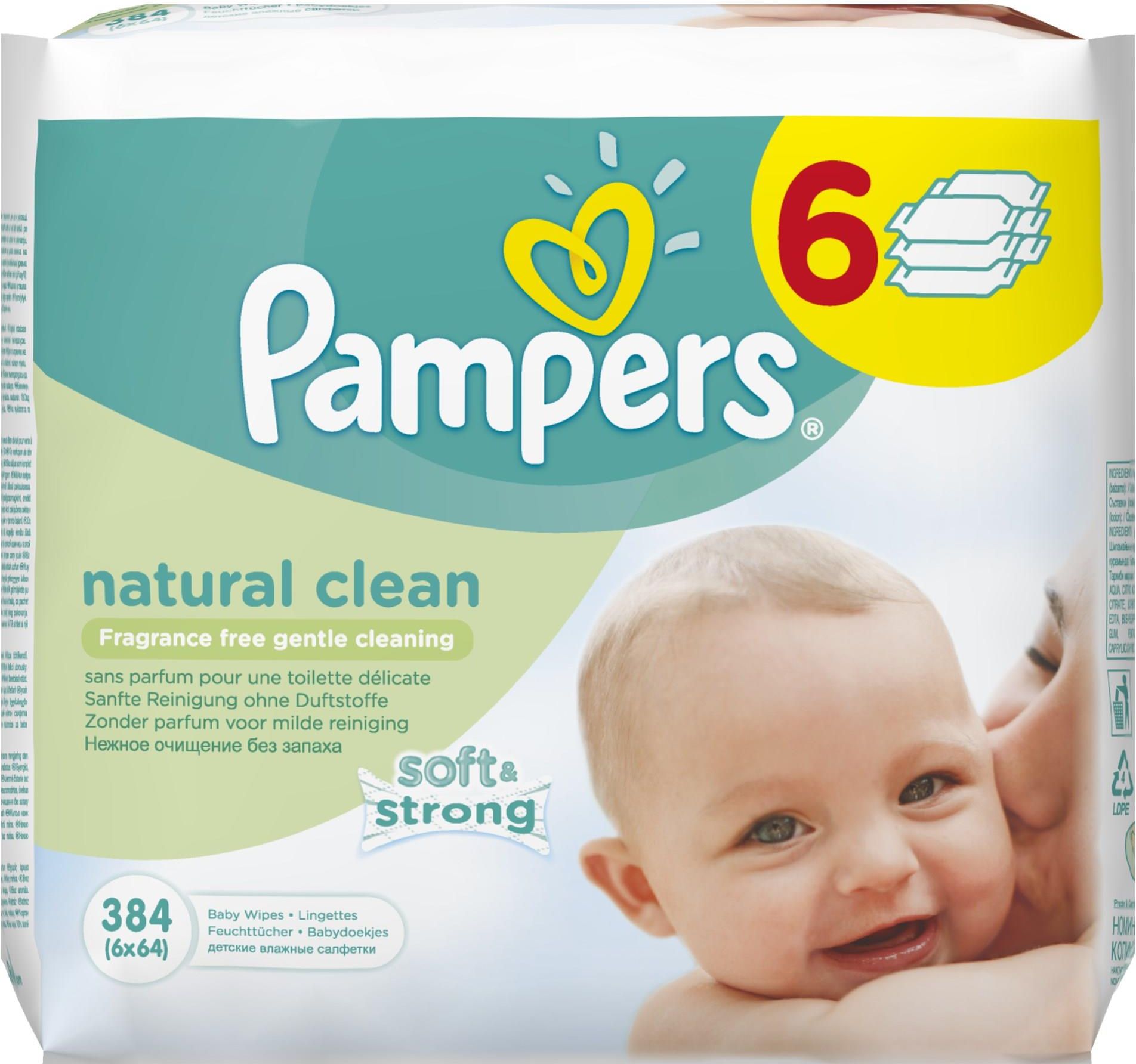 chusteczki pampers natural clean