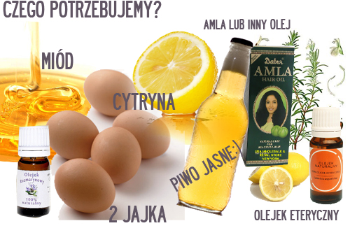 odżywka do włosów z jajka oliwy i cytryny