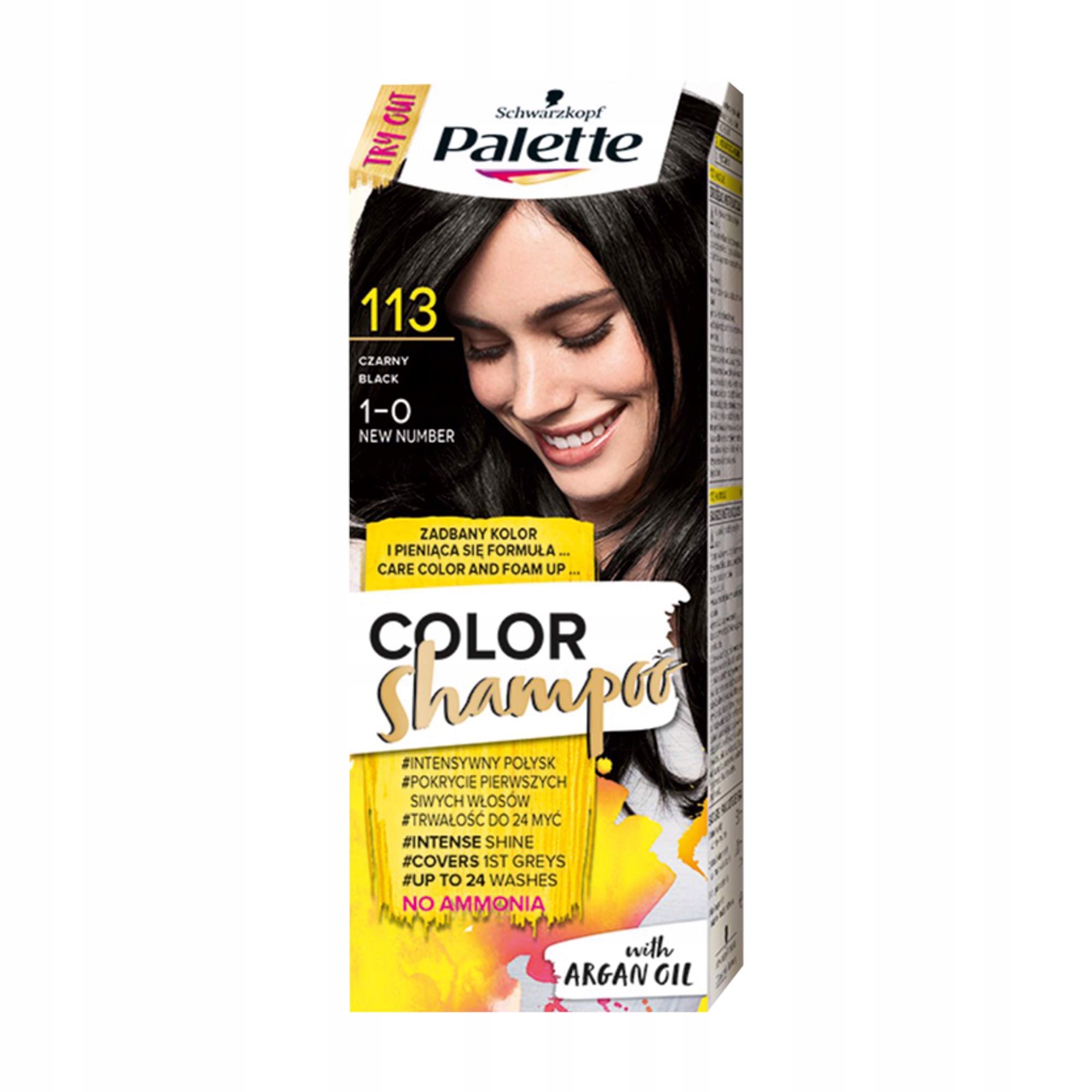 palette color shampoo szampon koloryzujący 113 czarny opinię