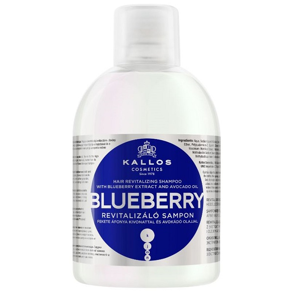 kallos blueberry rewitalizujący szampon do włosów 1000ml