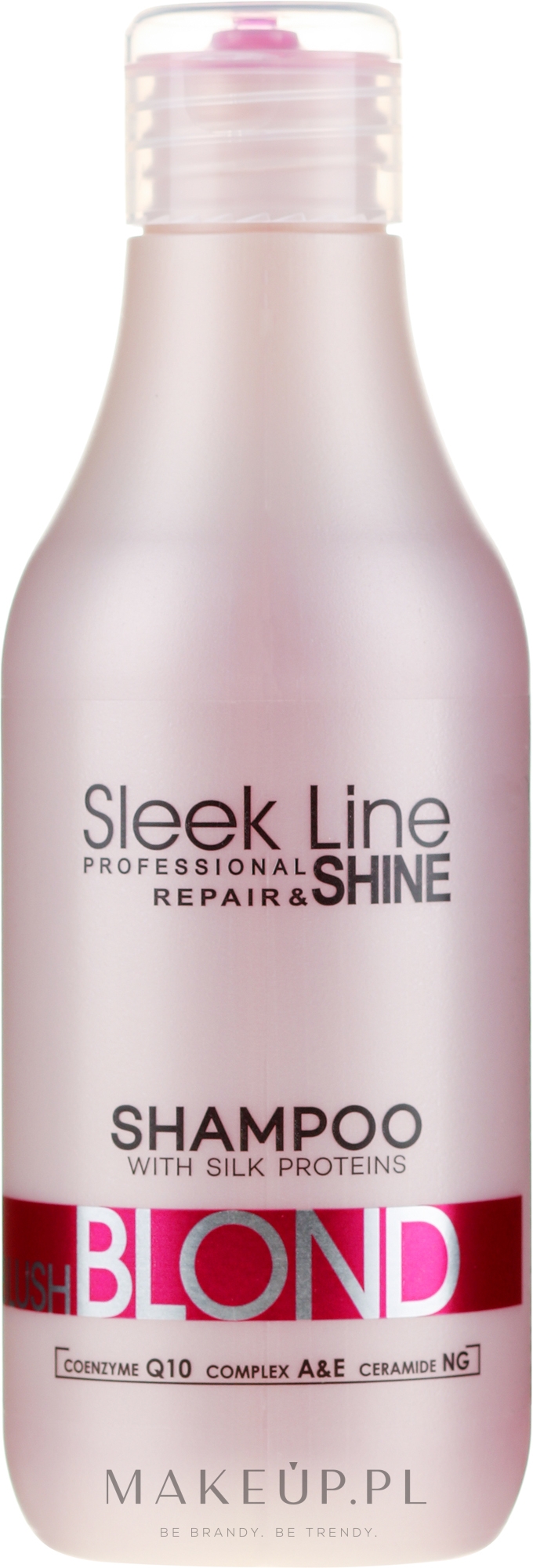 różowy szampon do włosów sleek line