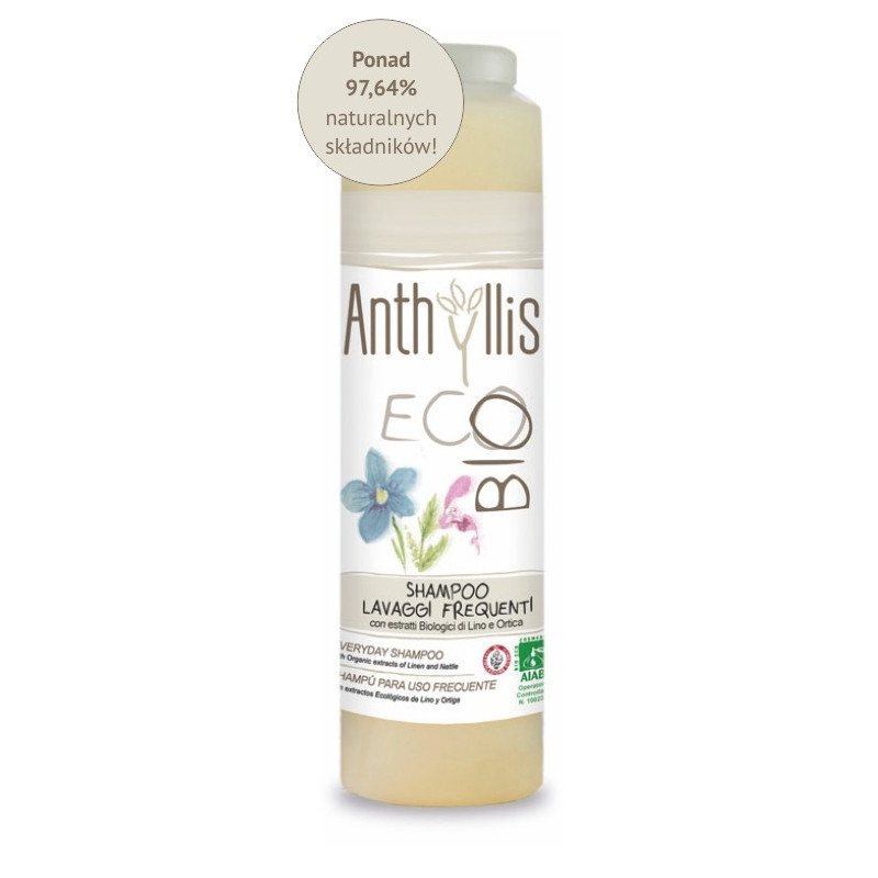 szampon do częstego mycia włosów anthyllis eco bio pierpaoli