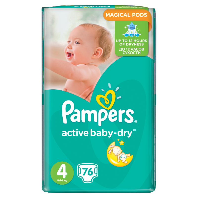 pampers active baby-dry rozmiar 4 maxi 76 pieluszek