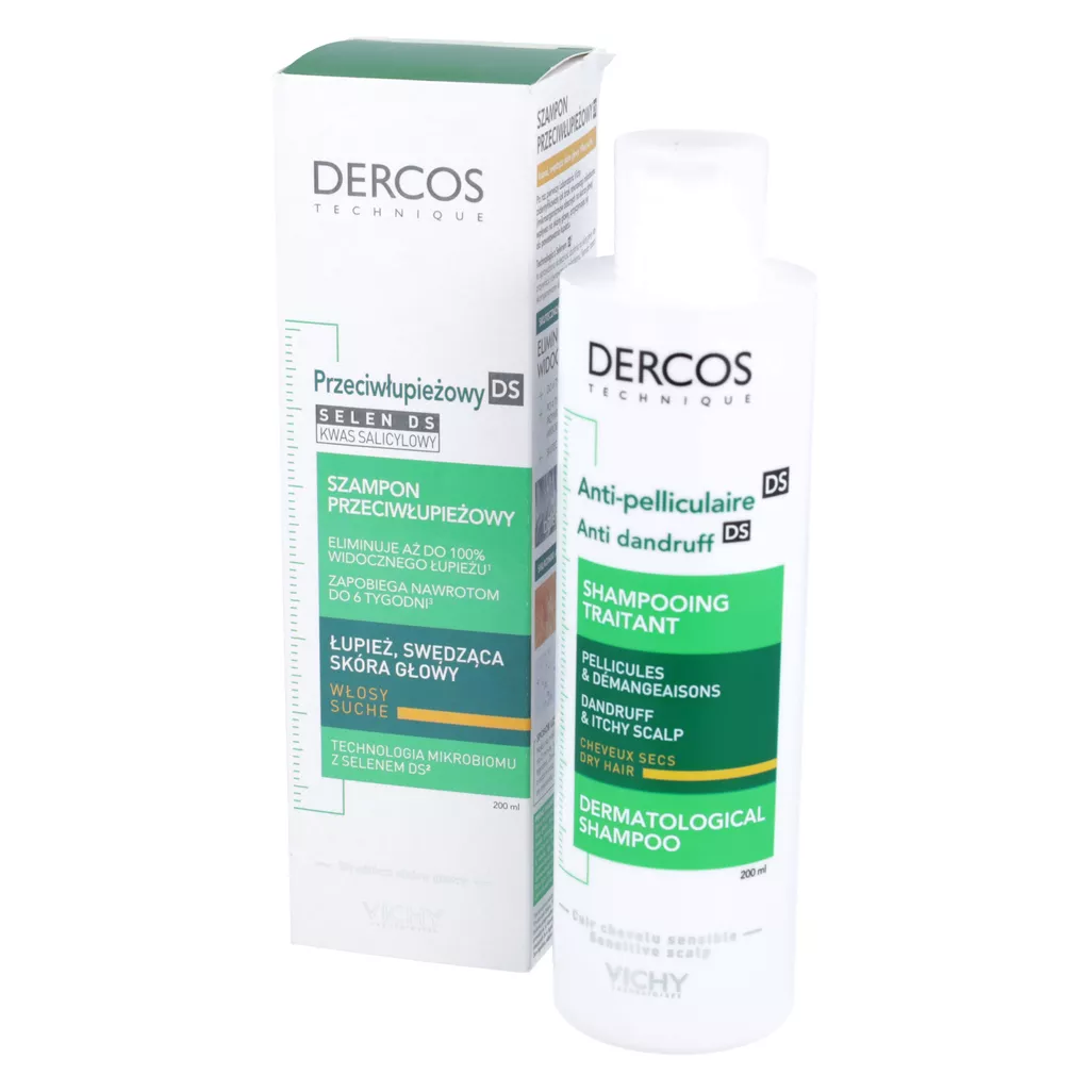 dercos szampon przeciwłupieżowy łupiez suchy