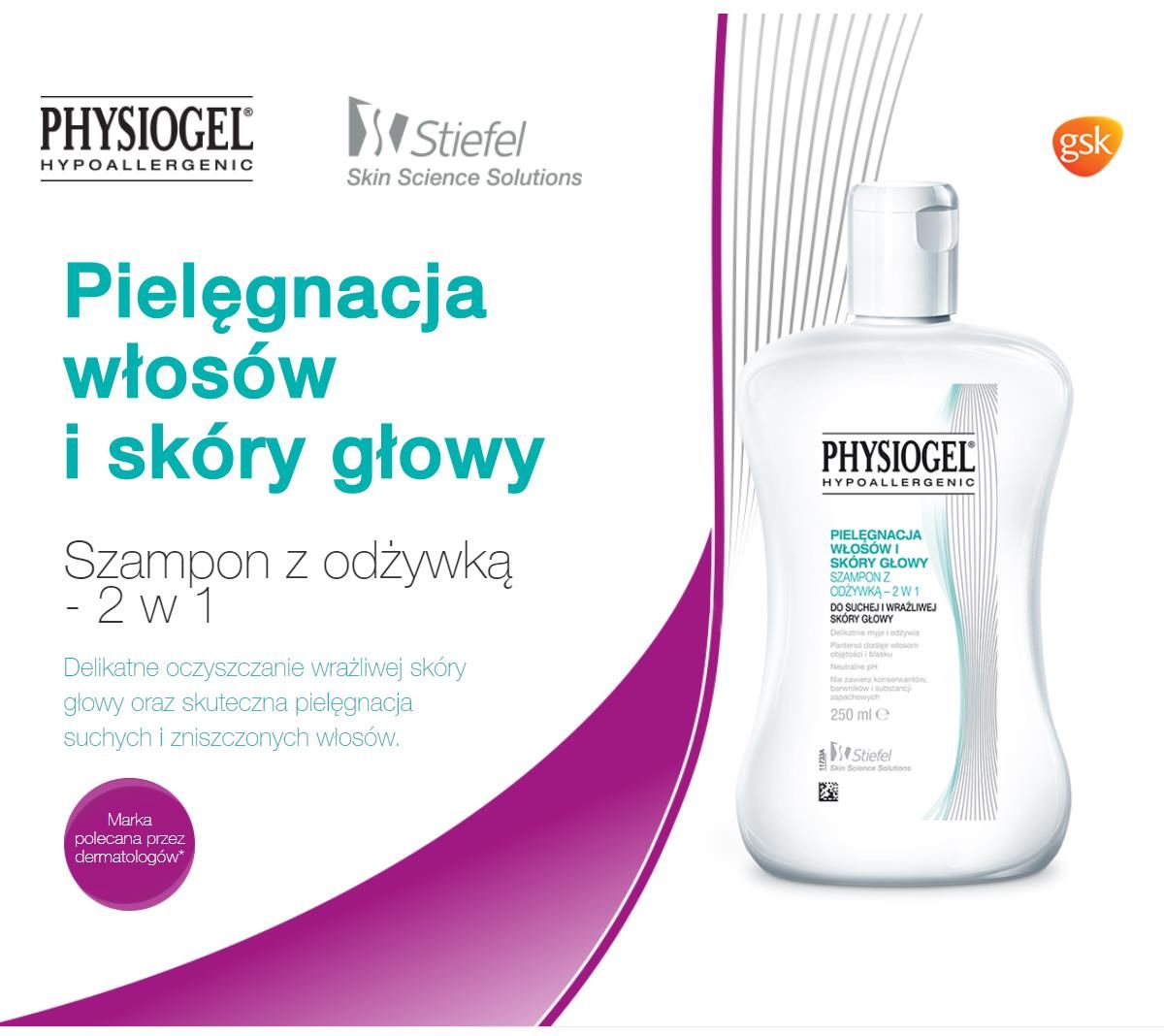 physiogel szampon hypoalergiczny z odżywką