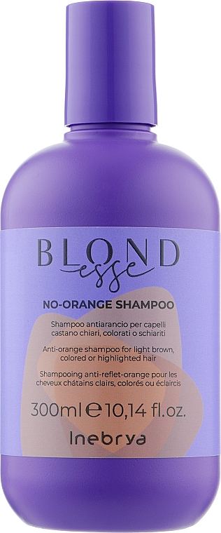 niebieski szampon do włosów blond przeciw żółknięciu inebrya