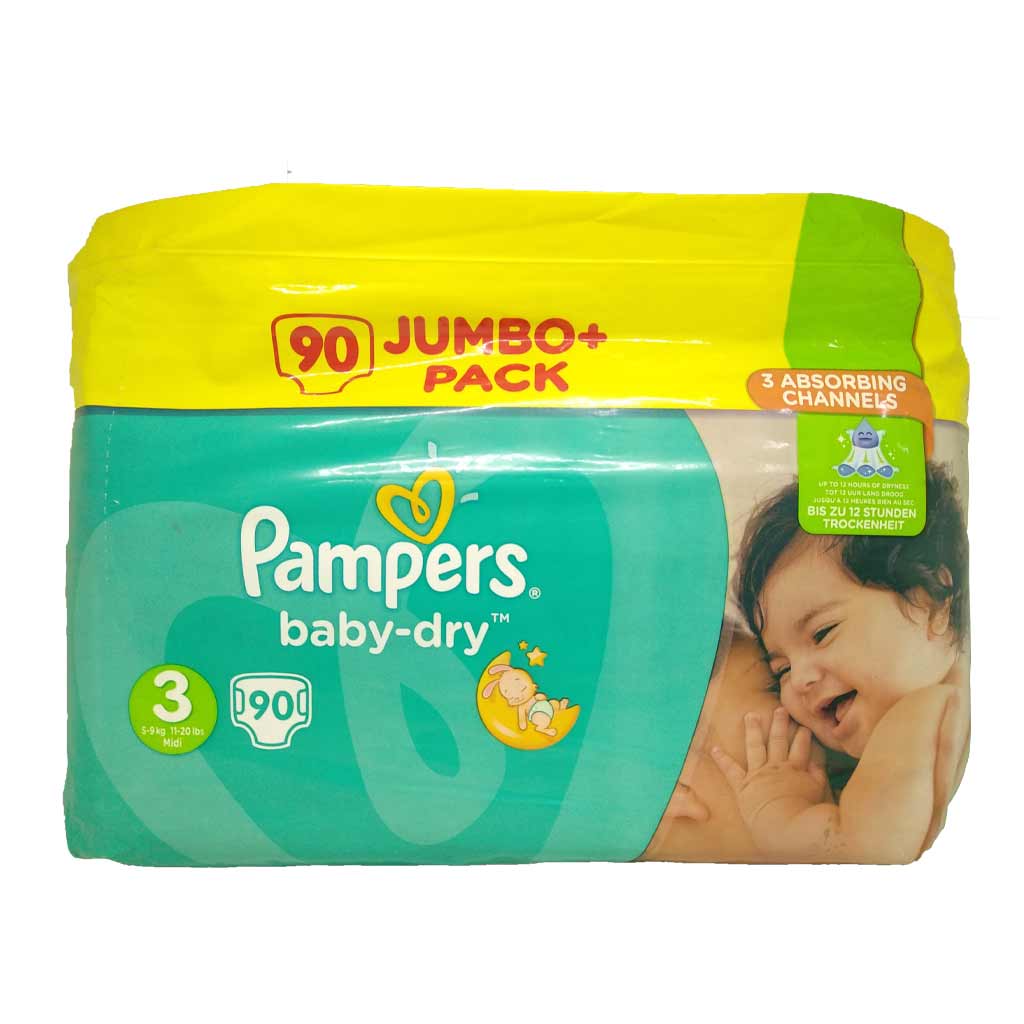 pampers baby dry 3 90 sztuk