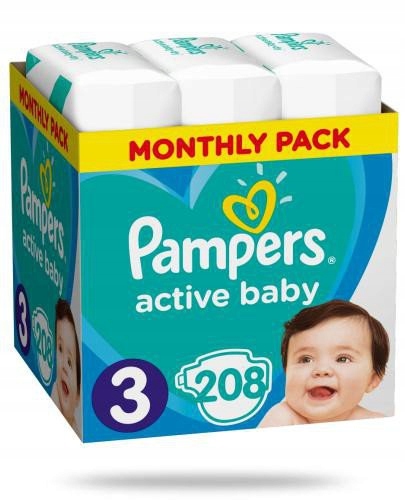 pampers 208 sztuk