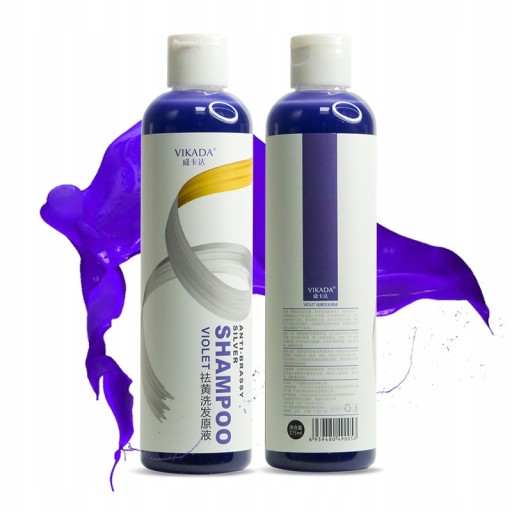 fioletowy szampon do włosów ktory wybija przebarwienia i żółć