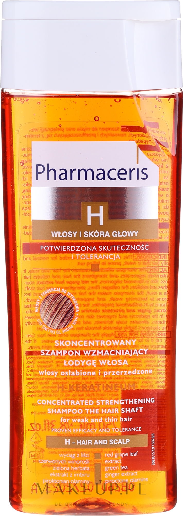 h-keratineum szampon wzmacniający do włosów osłabionych pharmaceris