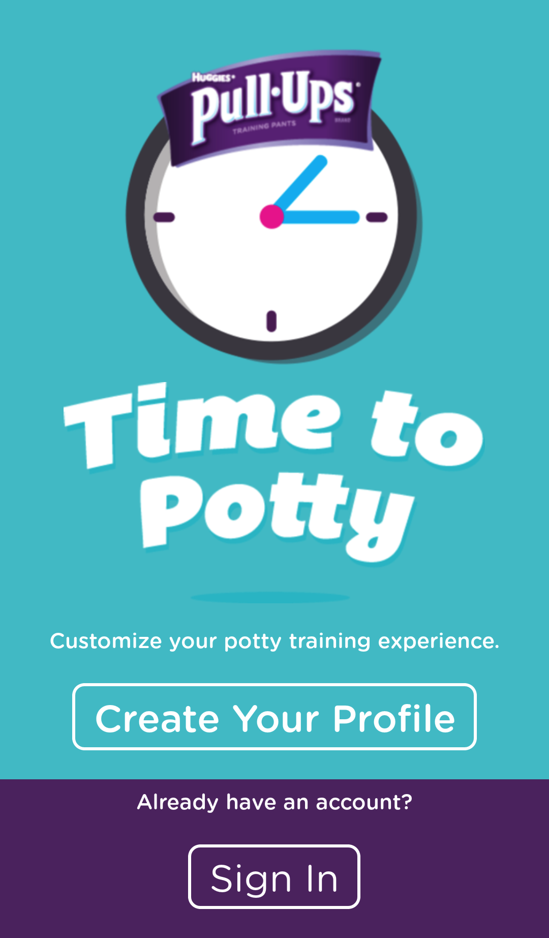 huggies potty training app