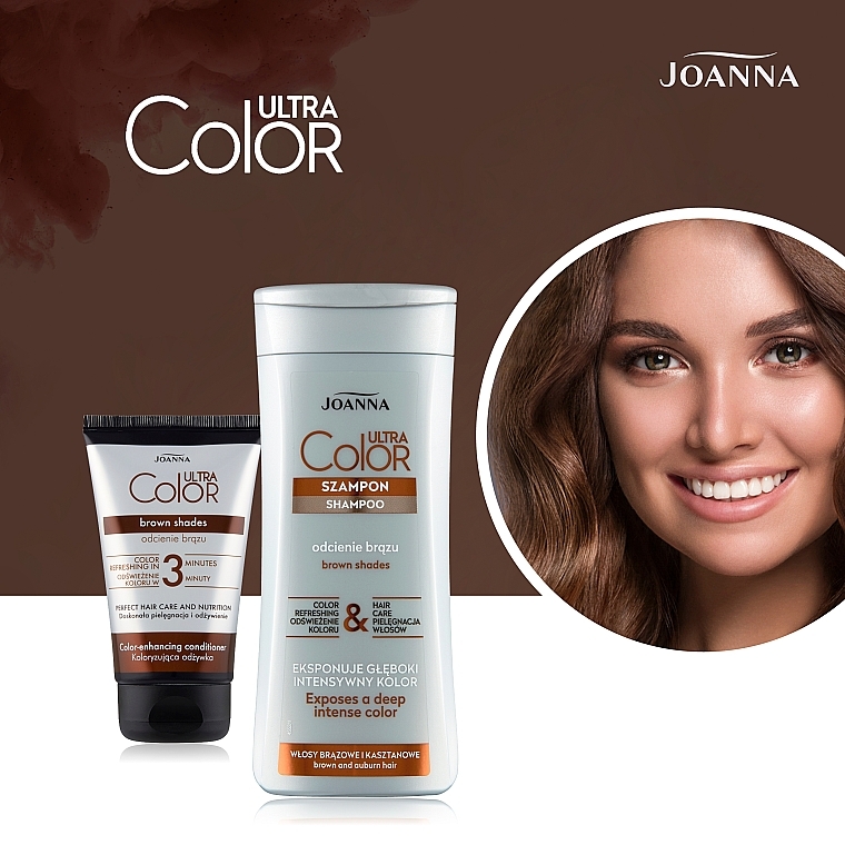 joanna ultra color system szampon podkresla odcienie brazu