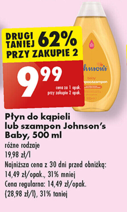 johnsons baby szampon 500 ml biedronka